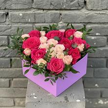 Цветочная композиция из Розы в коробке в Новочеркасске
