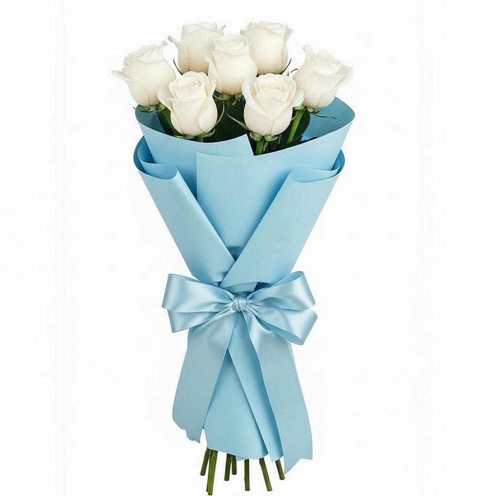 Букет 7 белых роз Проуд в Новочеркасске