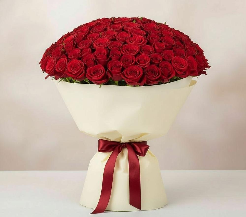 Букет 101 Красная роза Милано в Новочеркасске