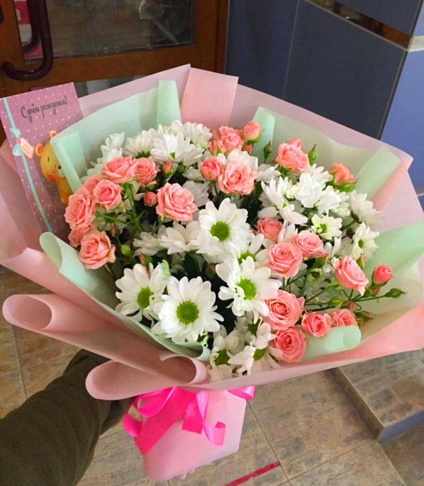 Букет цветов из: Розы и Хризантемы в Новочеркасске