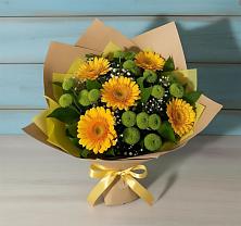 Букет цветов из:  Герберы и Хризантемы в Новочеркасске