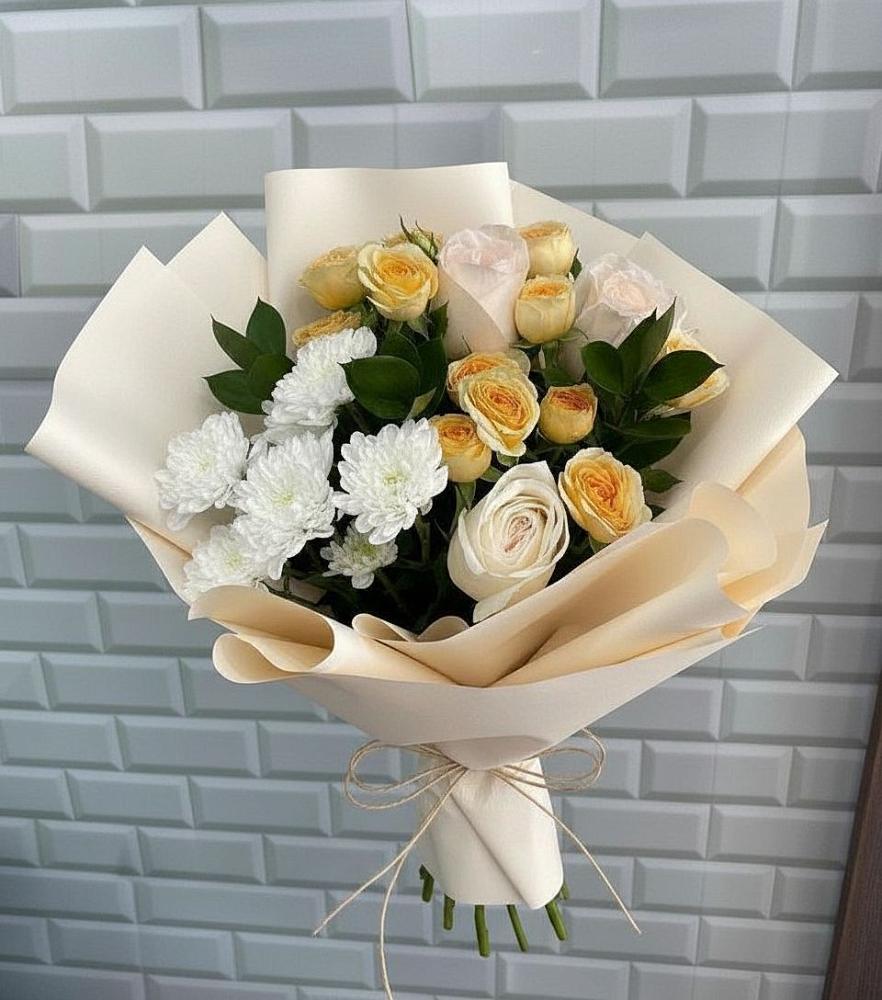 Букет цветов из: Розы и Хризантемы в Новочеркасске