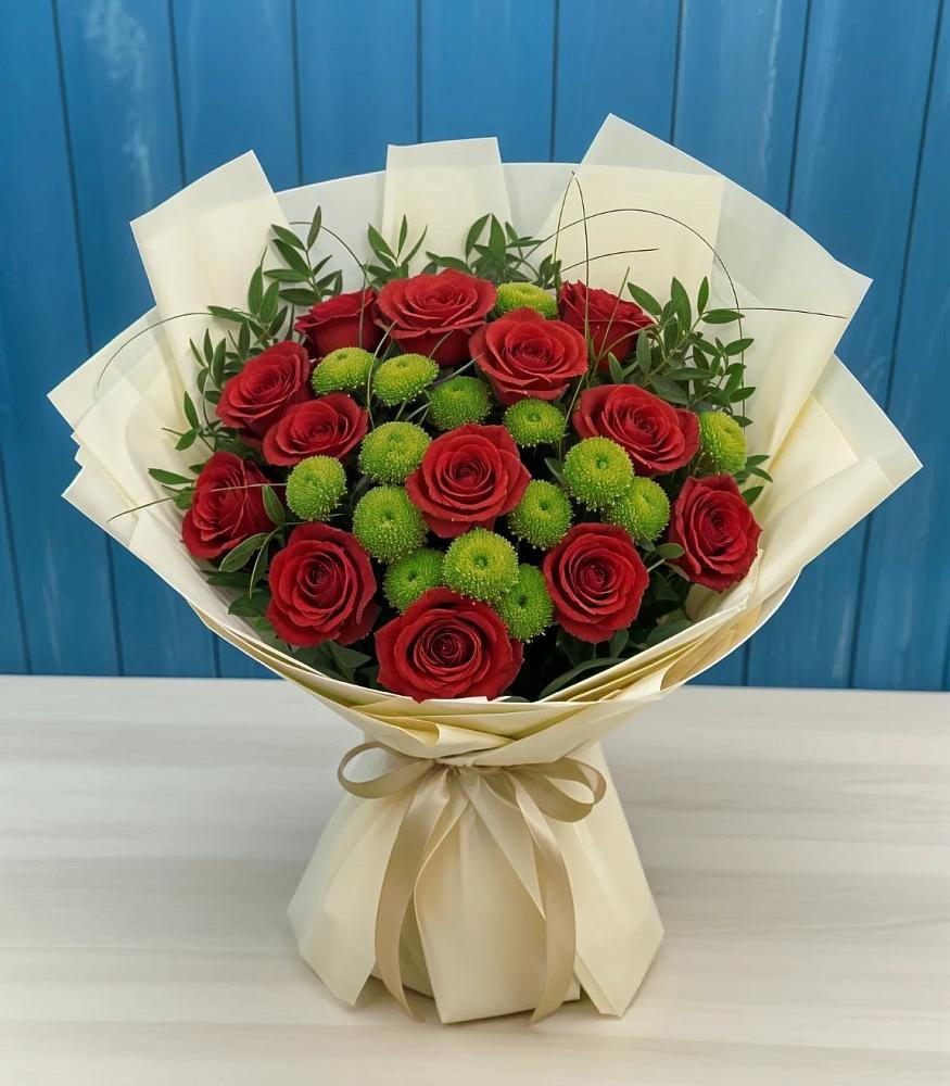 Букет цветов из: Розы и Хризантемы в Новочеркасске